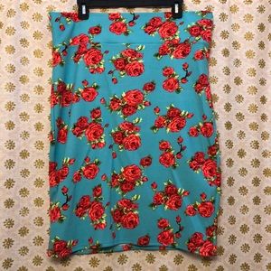 XXL Agnes & Dora floral pencil skirt. EUC